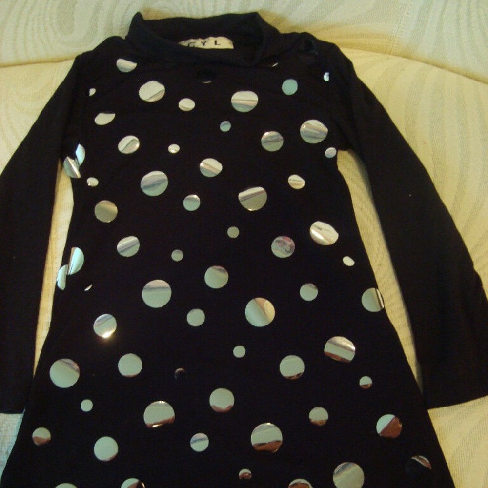 Cyl Black Mirror Dress Size 4